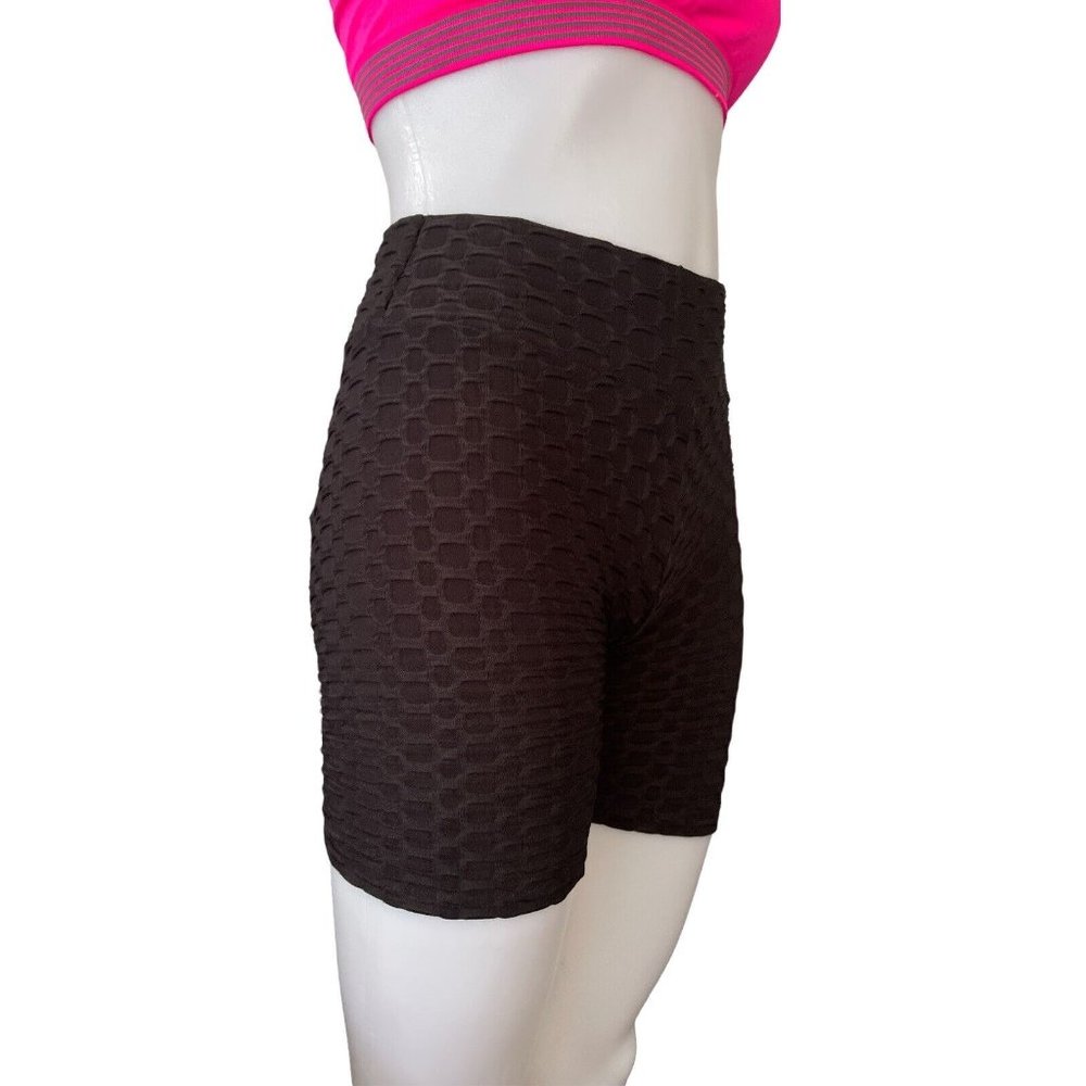 Women’s Athletic Shorts LOVE UNIVERSITY High Waisted  Bike Short Size S BLACK